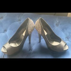 Steve Madden rhinestone black heels